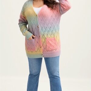 BloomChic Pastel Rainbow Women's Cardigan